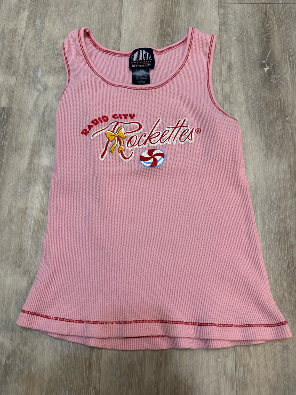 Radio City Pink Vintage Y2K Rockettes Tank Top, Size Small
